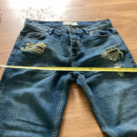 FREE people size 24 distressed skinny jeans button fly - Picture 9 of 9